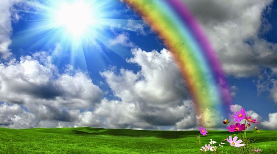 and when that rainbow shines all over you, that's when your dreams will all come true.