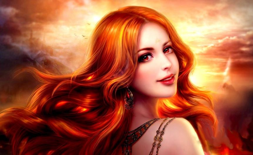 beautiful red hair that seems to whisper good things!